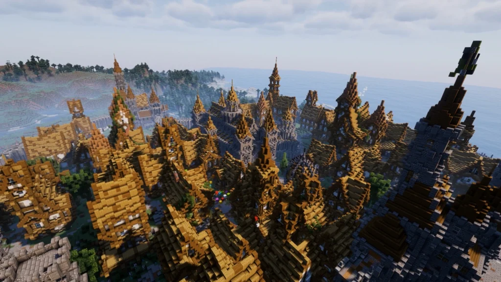 A large, thriving kingdom in ArkOfRulers The Minecraft Kingdom Server