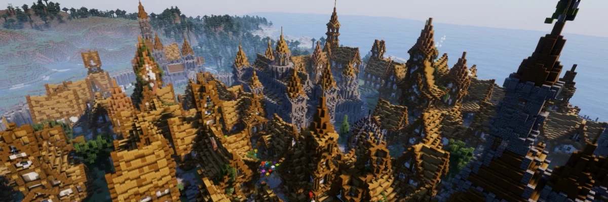 A large, thriving kingdom in ArkOfRulers The Minecraft Kingdom Server